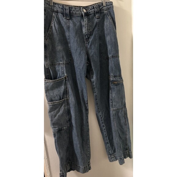 Wild Fable Women’s Mid Rise Wide Leg Cargo Jeans Size 10/R - Picture 4 of 9